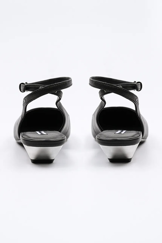 Obuwie Karl Lagerfeld baleriny skórzane MILLIE KL40134.000 czarny