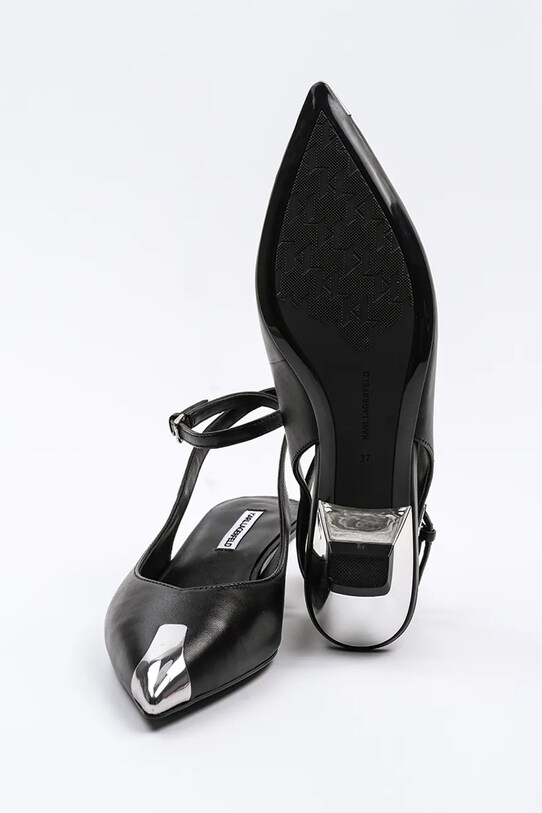 Karl Lagerfeld baleriny skórzane MILLIE czarny KL40134.000