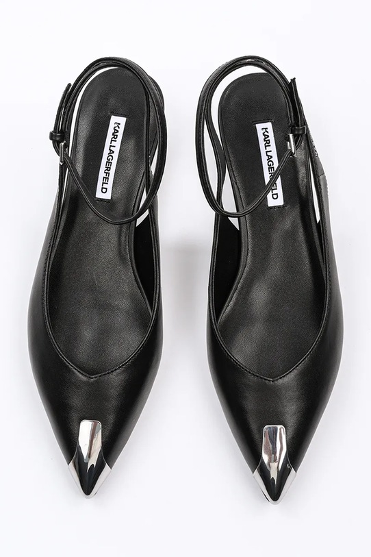 Karl Lagerfeld baleriny skórzane MILLIE KL40134.000 czarny