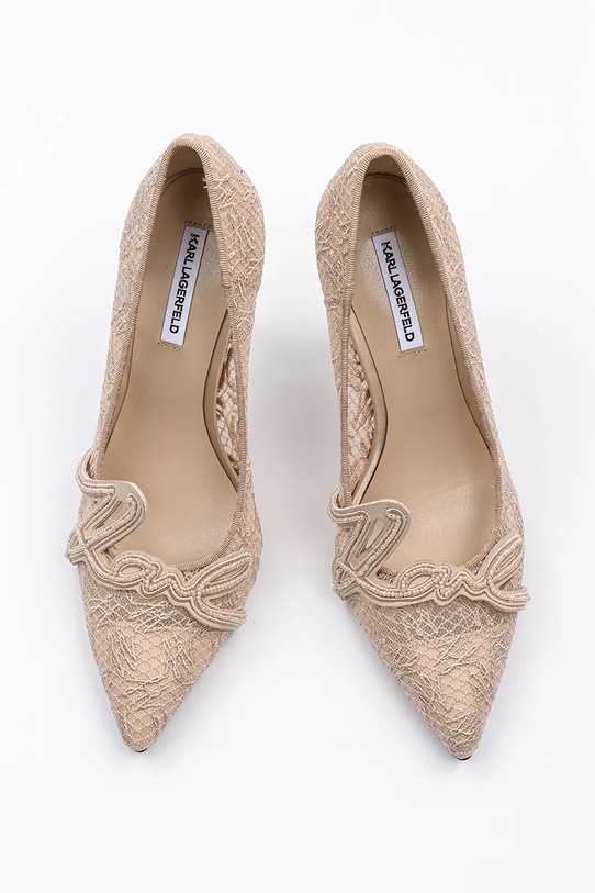 Karl Lagerfeld pantofi cu toc SARABANDE KL30919S.ST1 bej