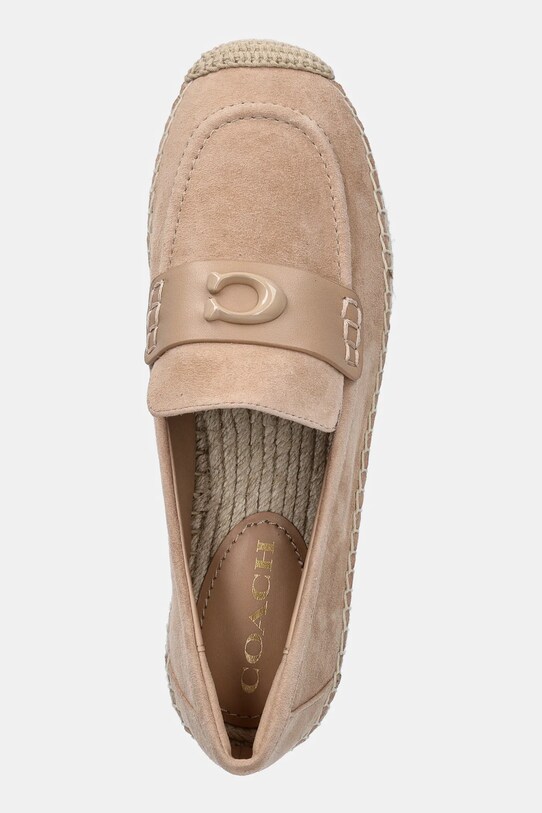 Coach espadryle zamszowe Camilla beżowy CR046.EQO