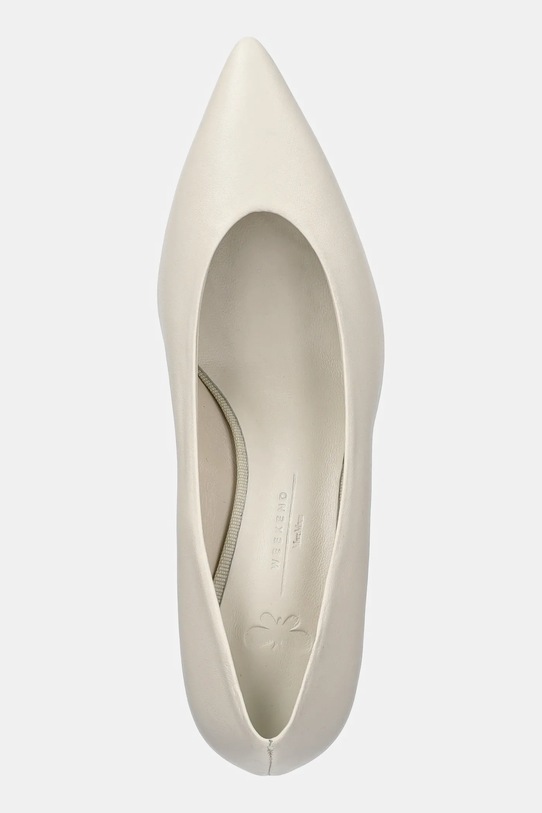 Δερμάτινες γόβες Weekend Max Mara RENZA λευκό 2515521054600.IVORY