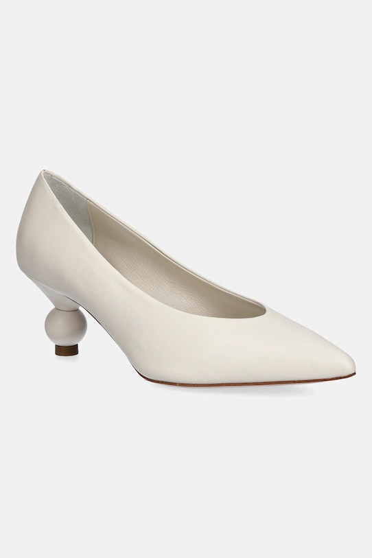 Шкіряні туфлі Weekend Max Mara RENZA блок бежевий 2515521054600.IVORY