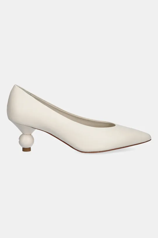 Weekend Max Mara pantofi de piele RENZA 2515521054600.IVORY bej SS25