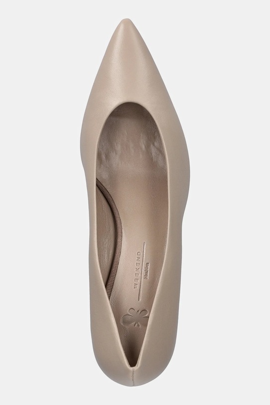 Weekend Max Mara szpilki skórzane RENZA beżowy 2515521054600.SAND