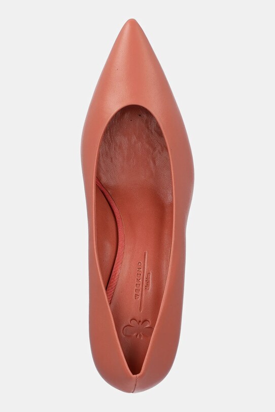 Weekend Max Mara pantofi de piele RENZA portocaliu 2515521054600.PINK