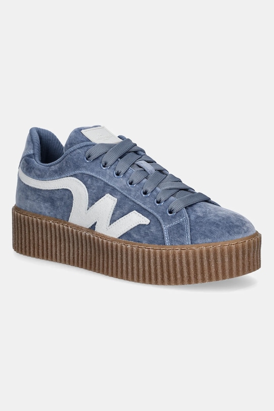Sneakers boty Weekend Max Mara DEDALO platforma modrá 2515761094600.L.BLUE