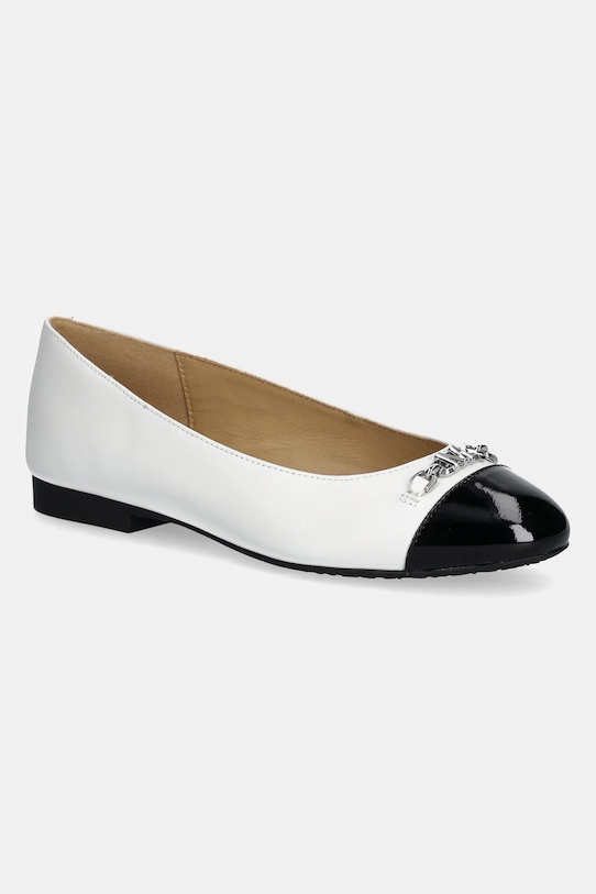 Usnjene balerinke MICHAEL Michael Kors Rebecca bela 40F4RBFP1L.085