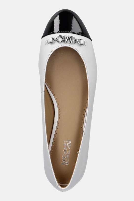 MICHAEL Michael Kors baleriny skórzane Rebecca biały 40F4RBFP1L.085