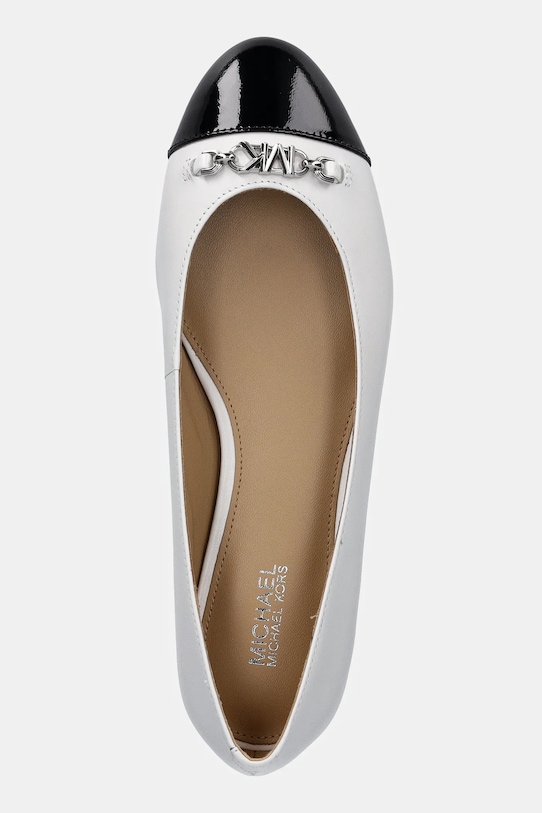 Usnjene balerinke MICHAEL Michael Kors Rebecca bela 40F4RBFP1L.085
