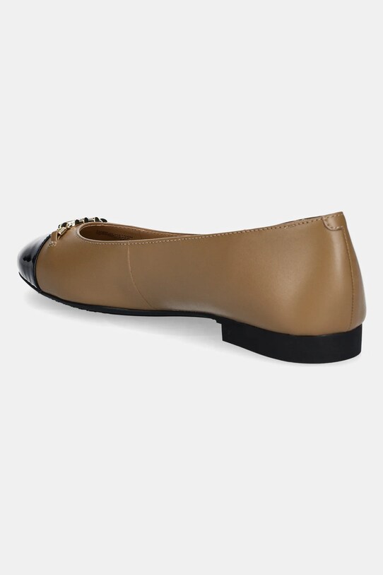 Încălțăminte MICHAEL Michael Kors balerini de piele Rebecca 40F4RBFP1L.297 bej