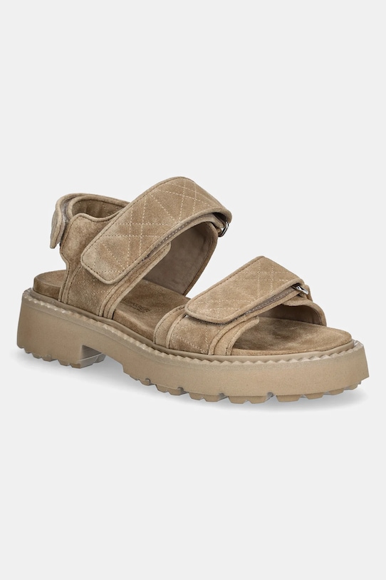 Велурени сандали Kennel & Schmenger Close равен бежов 51.42500.666