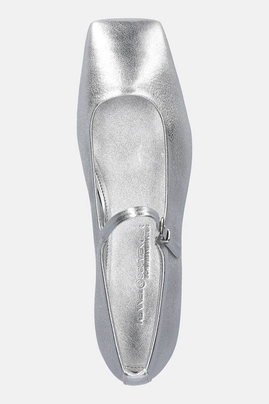 Kožené balerínky Kennel & Schmenger Leila strieborná 51.11650.412