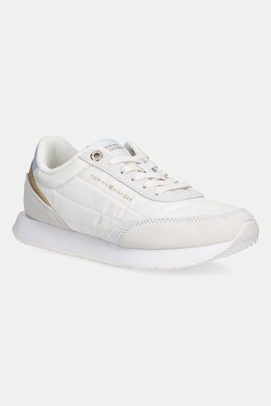 Tommy Hilfiger sneakers ESSENTIAL RUNNER piele întoarsă bej FW0FW08332