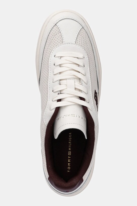 Kožené tenisky Tommy Hilfiger TH HERITAGE SNEAKER PERF béžová FW0FW08380