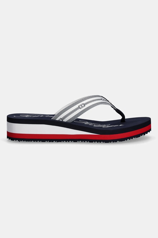 Tommy Hilfiger șlapi IM TH SIGNATURE BEACH SANDAL FW0FW08369 bleumarin SS25