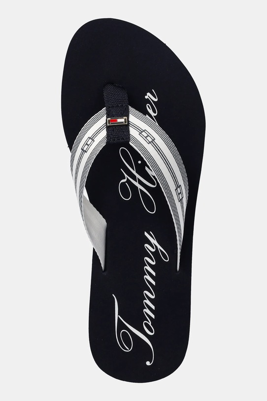 Tommy Hilfiger șlapi IM TH SIGNATURE BEACH SANDAL bleumarin FW0FW08369