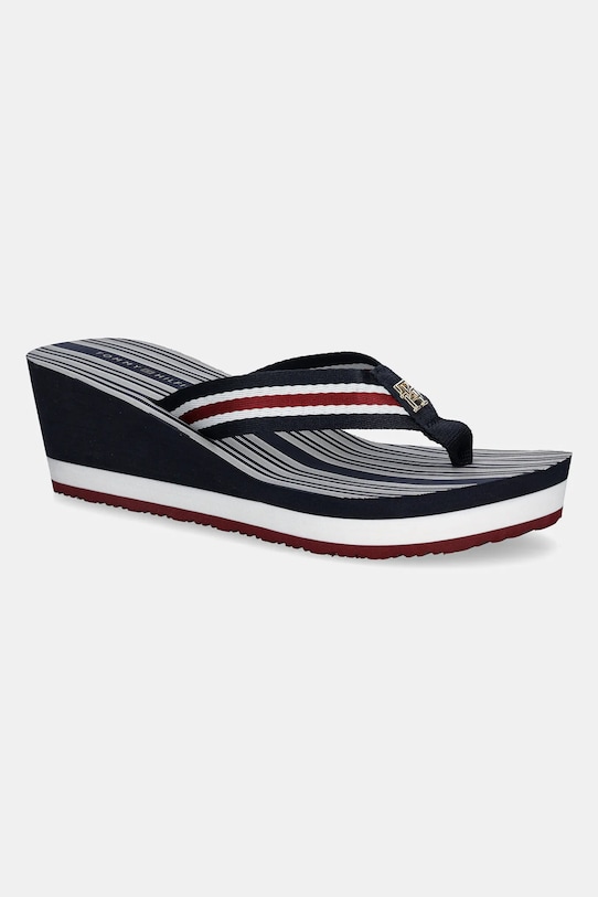 Tommy Hilfiger șlapi IM PLATFORM BEACH SANDAL coturn bleumarin FW0FW08371