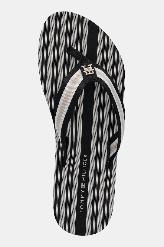 Šľapky Tommy Hilfiger IM TH PRINT BEACH SANDAL čierna FW0FW08370