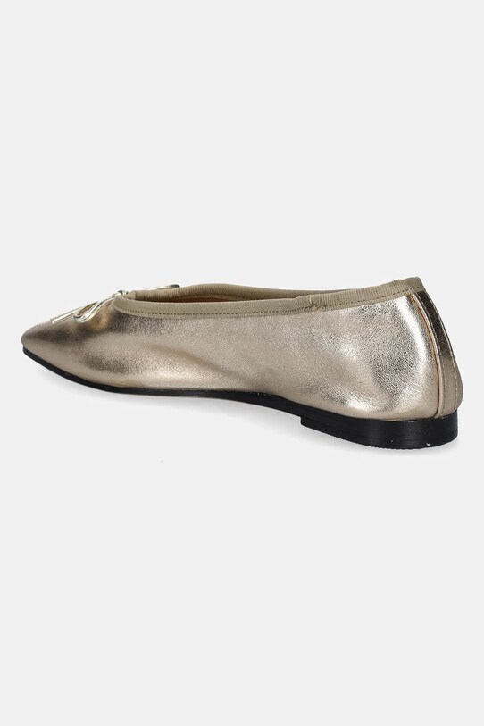 Взуття Шкіряні балетки Tommy Hilfiger BALLERINA SOFT LEATHER METALLIC FW0FW08452 золотий