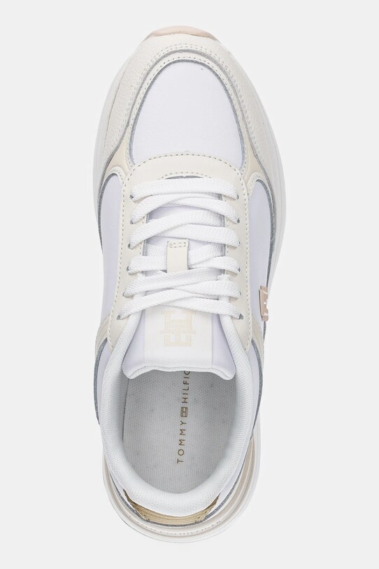 Кожаные кроссовки Tommy Hilfiger CASUAL FASHION RUNNER LTHR белый FW0FW08325