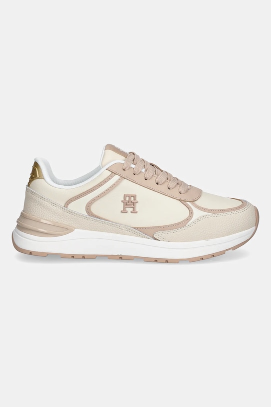 Шкіряні кросівки Tommy Hilfiger CASUAL FASHION RUNNER LTHR FW0FW08325 бежевий SS25