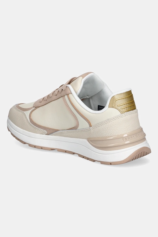 Взуття Шкіряні кросівки Tommy Hilfiger CASUAL FASHION RUNNER LTHR FW0FW08325 бежевий
