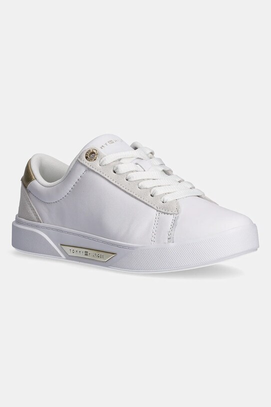 Шкіряні кросівки Tommy Hilfiger CHIC COURT SNEAKER замша білий FW0FW08382