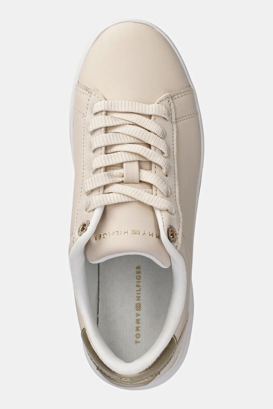 Шкіряні кросівки Tommy Hilfiger CHIC COURT SNEAKER бежевий FW0FW08382