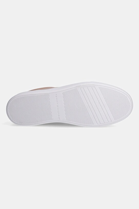 Шкіряні кросівки Tommy Hilfiger ESSENTIAL CHIC COURT SNEAKER FW0FW08322 бежевий