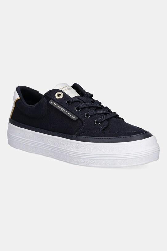 Tenisky Tommy Hilfiger ESSENTIAL VULC TEXTILE SNEAKER plochá tmavomodrá FW0FW08323