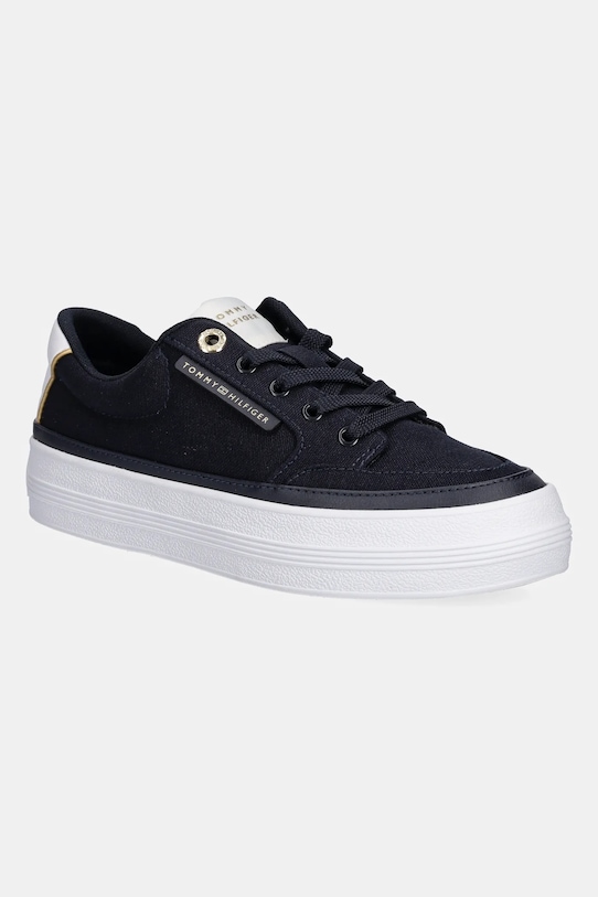 Tommy Hilfiger tenisi ESSENTIAL VULC TEXTILE SNEAKER plată bleumarin FW0FW08323