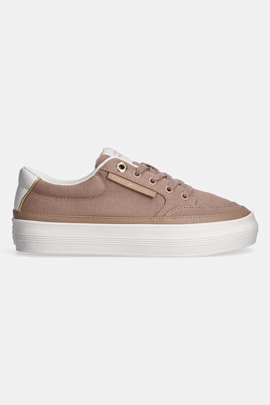 Tommy Hilfiger tenisi ESSENTIAL VULC TEXTILE SNEAKER FW0FW08323 bej SS25