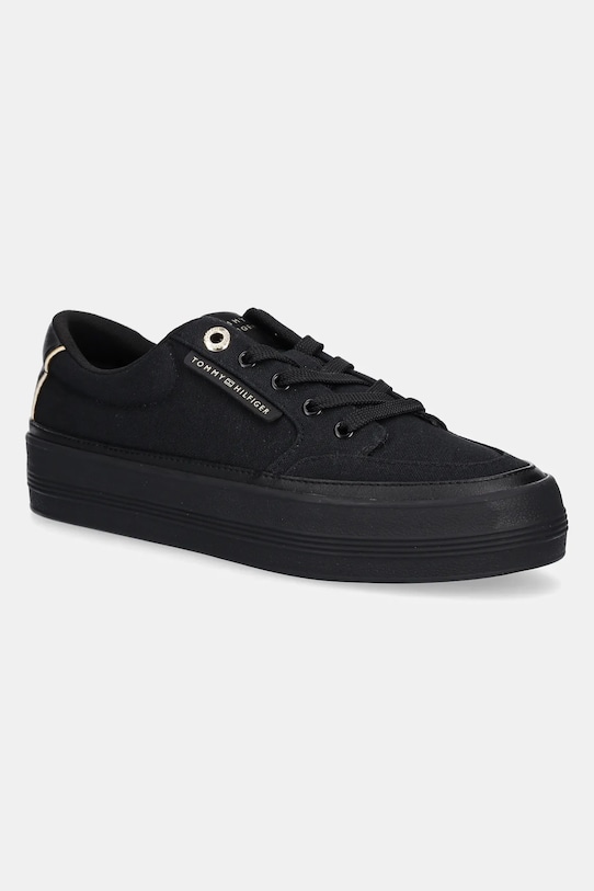 Tommy Hilfiger tenisi ESSENTIAL VULC TEXTILE SNEAKER plată negru FW0FW08323