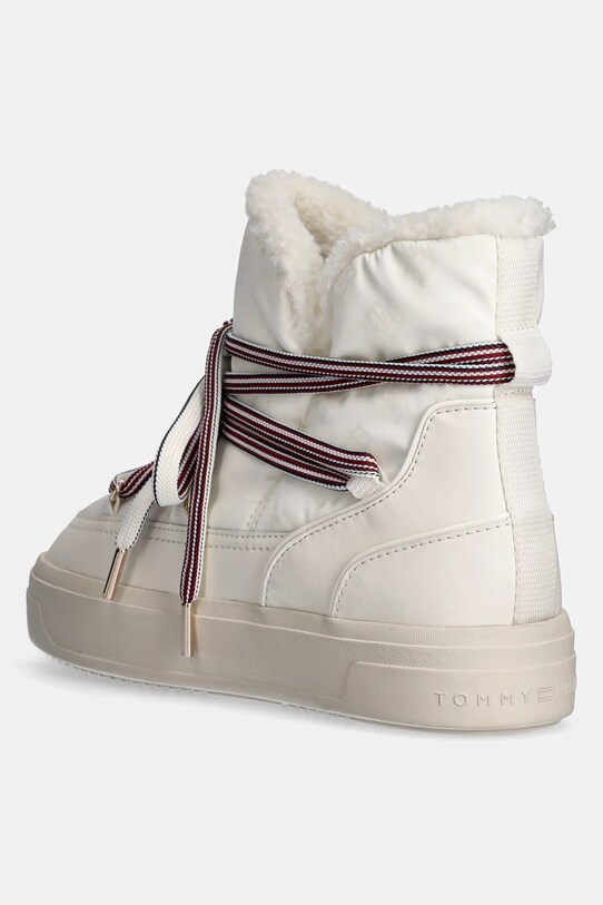 Boty Sněhule Tommy Hilfiger SNOWBOOT MONOGRAM FAUX FUR FW0FW08389 béžová