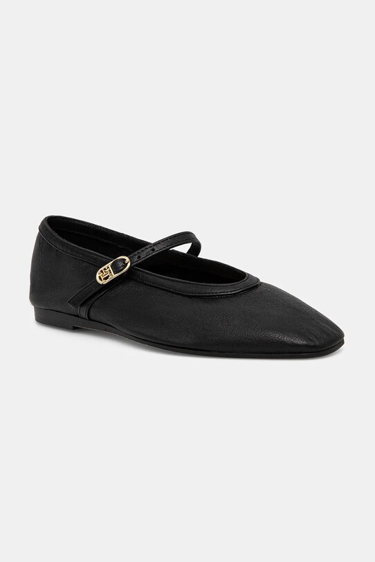 Шкіряні балетки Tommy Hilfiger BALLERINA MARYJANE SOFT LEATHER чорний FW0FW08354