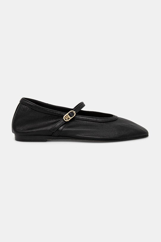 Шкіряні балетки Tommy Hilfiger BALLERINA MARYJANE SOFT LEATHER FW0FW08354 чорний SS25