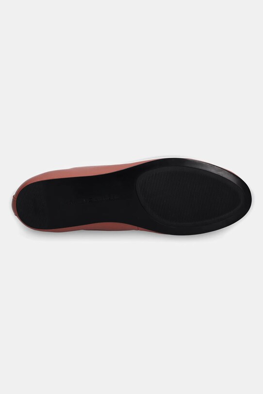 Tommy Hilfiger baleriny skórzane BALLERINA LEATHER FLAT BOW FW0FW08359 pomarańczowy