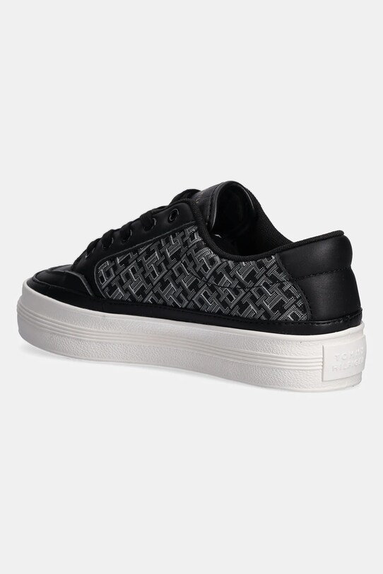 Обувь Кожаные кроссовки Tommy Hilfiger VULC LEATHER SNEAKER MONOGRAM FW0FW08331 чёрный