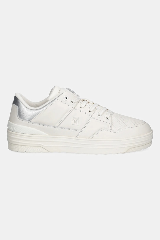 Kožené tenisky Tommy Hilfiger FEMININE BASKET SNEAKER FW0FW08326 béžová SS25