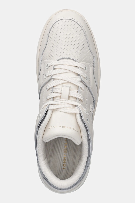 Kožené tenisky Tommy Hilfiger FEMININE BASKET SNEAKER béžová FW0FW08326