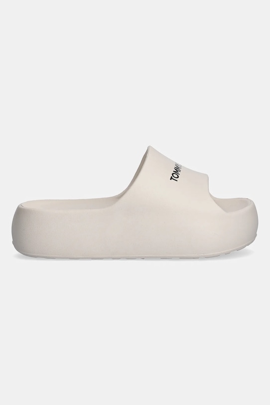 Tommy Jeans klapki TJW FLATFORM POOL SLIDE ESS EN0EN02763 beżowy SS25