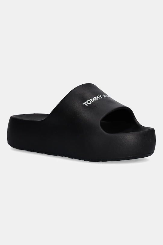 Tommy Jeans klapki TJW FLATFORM POOL SLIDE ESS pozostałe czarny EN0EN02763
