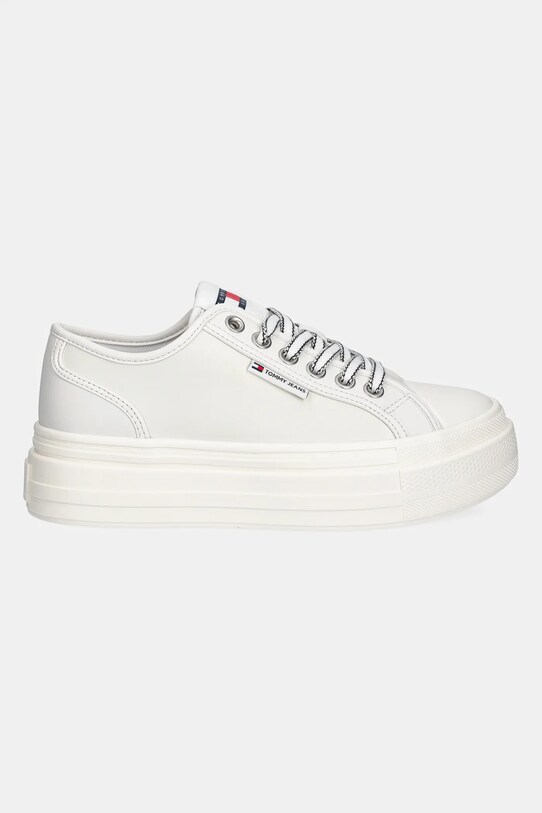 Tommy Jeans tenisi de piele TJW FOXING VULC LC LEATHER EN0EN02714 bej SS25