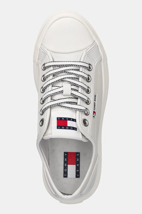 Кожаные кеды Tommy Jeans TJW FOXING VULC LC LEATHER бежевый EN0EN02714