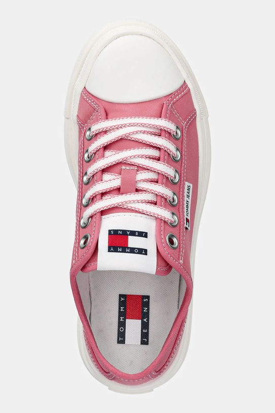 Кеды Tommy Jeans TJW FOXING FLATFORM SNEAKER LOW розовый EN0EN02713