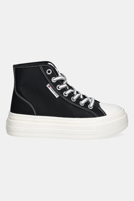 Tommy Jeans tenisi TJW FOXING FLATFORM SNEAKER HIGH EN0EN02704 negru SS25