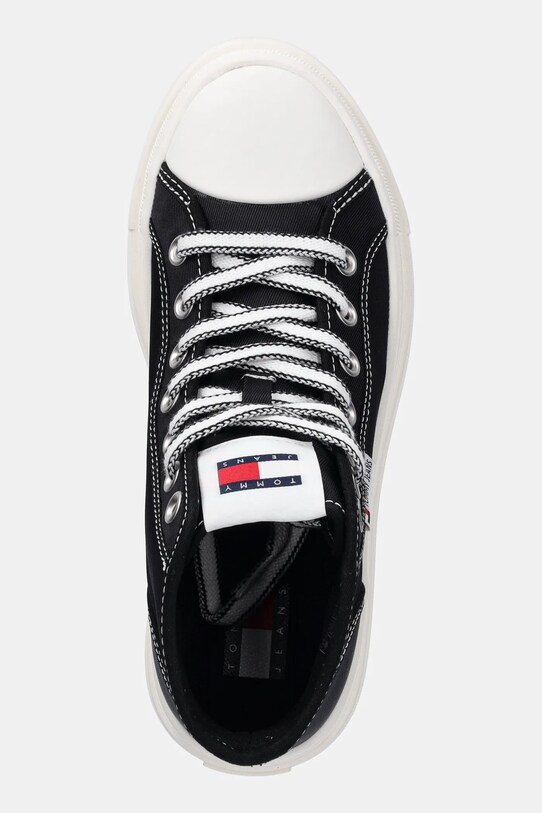 Tommy Jeans tenisi TJW FOXING FLATFORM SNEAKER HIGH negru EN0EN02704