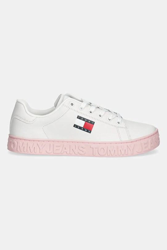 Kožené tenisky Tommy Jeans TJW LOGO SNEAKER ESS EN0EN02703 biela SS25