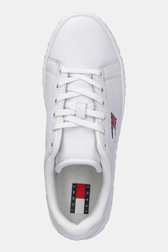 Tommy Jeans sneakersy skórzane TJW LOGO SNEAKER ESS biały EN0EN02703